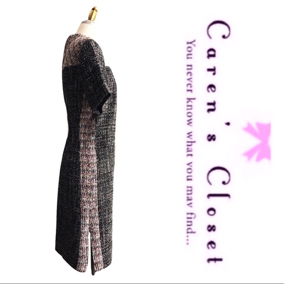 Carlisle Black Tweed Shift Mini Dress - Picture 3 of 8